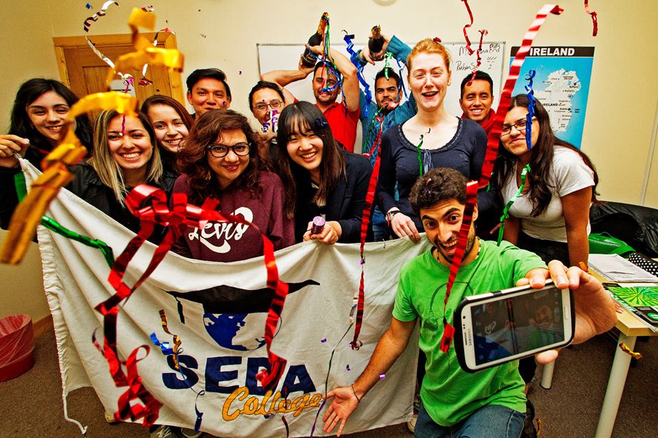 SEDA College students celebrating