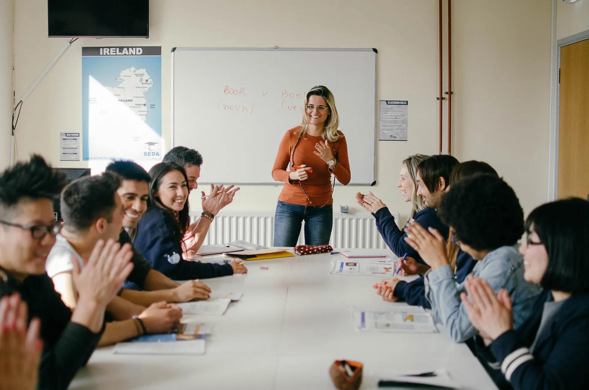Teacher-led General English class at SEDA College
