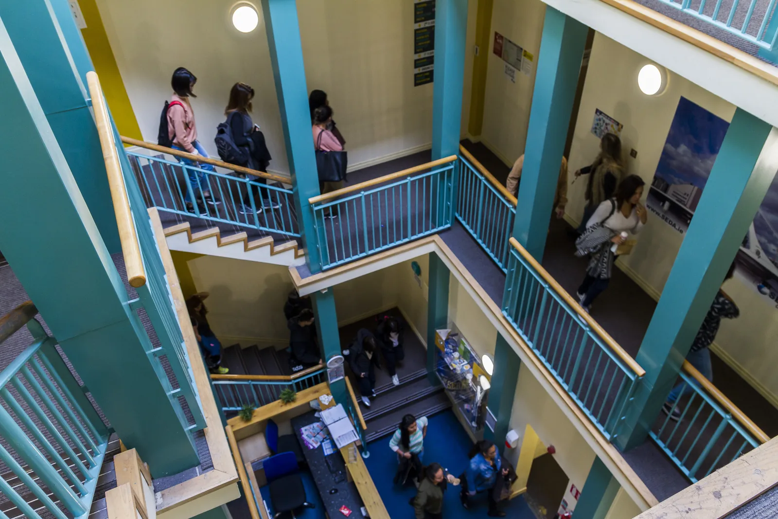 SEDA College Dublin campus atrium.