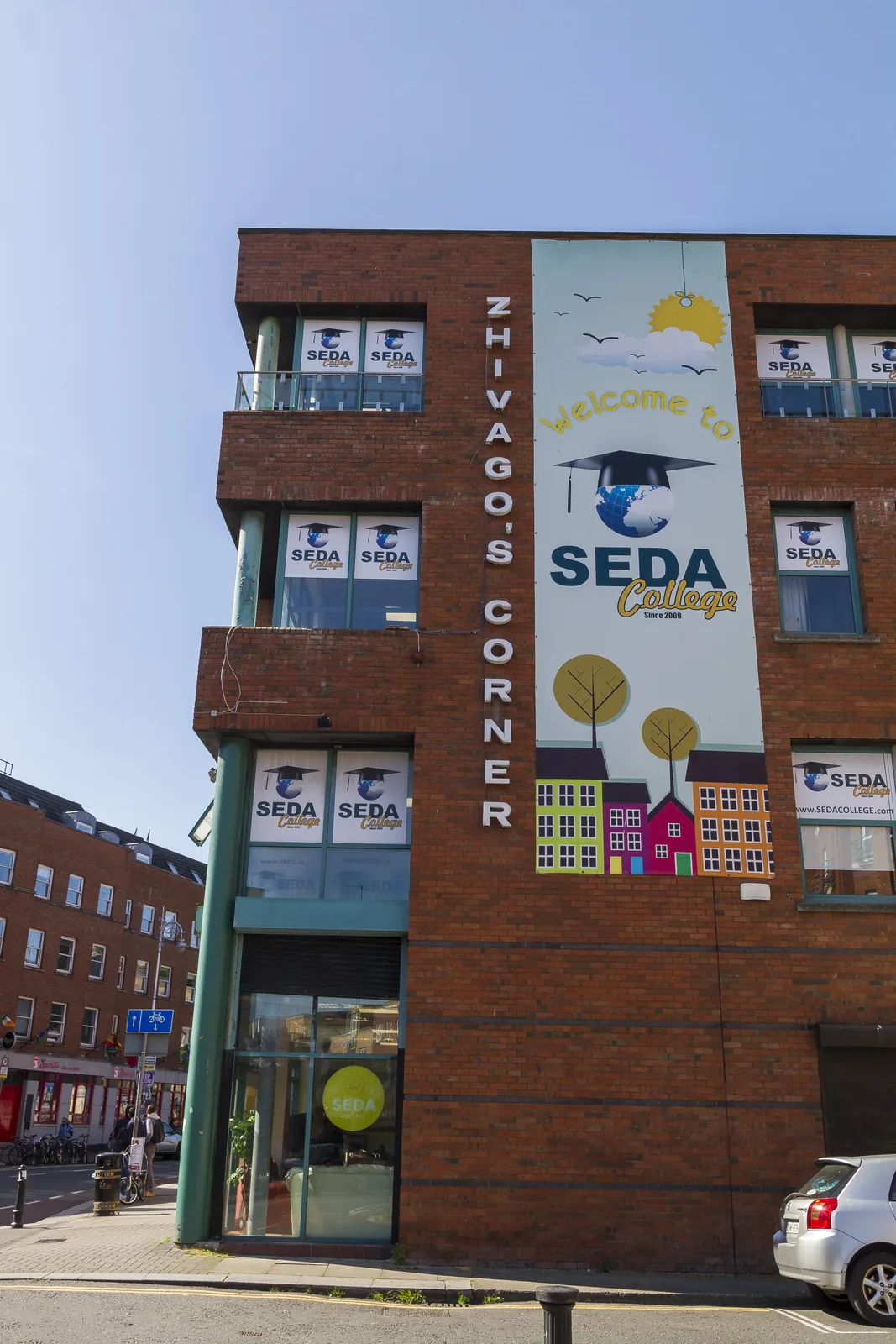 SEDA College Dublin campus signage.