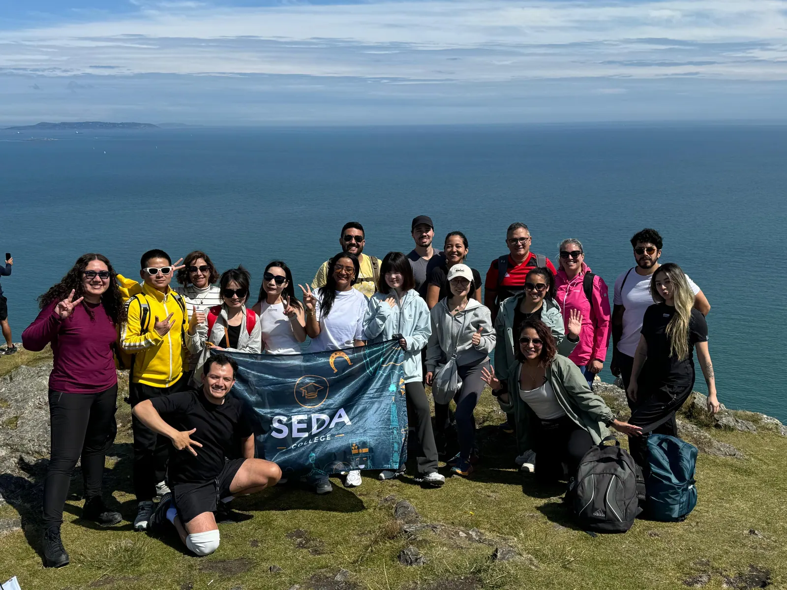 Adult SEDA College students on an Irish coastal outing